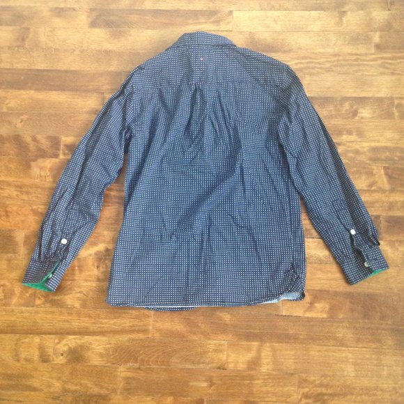 Tommy Hilfiger - Navy Polka Dot Button Down Shirt - Picture 6 of 12